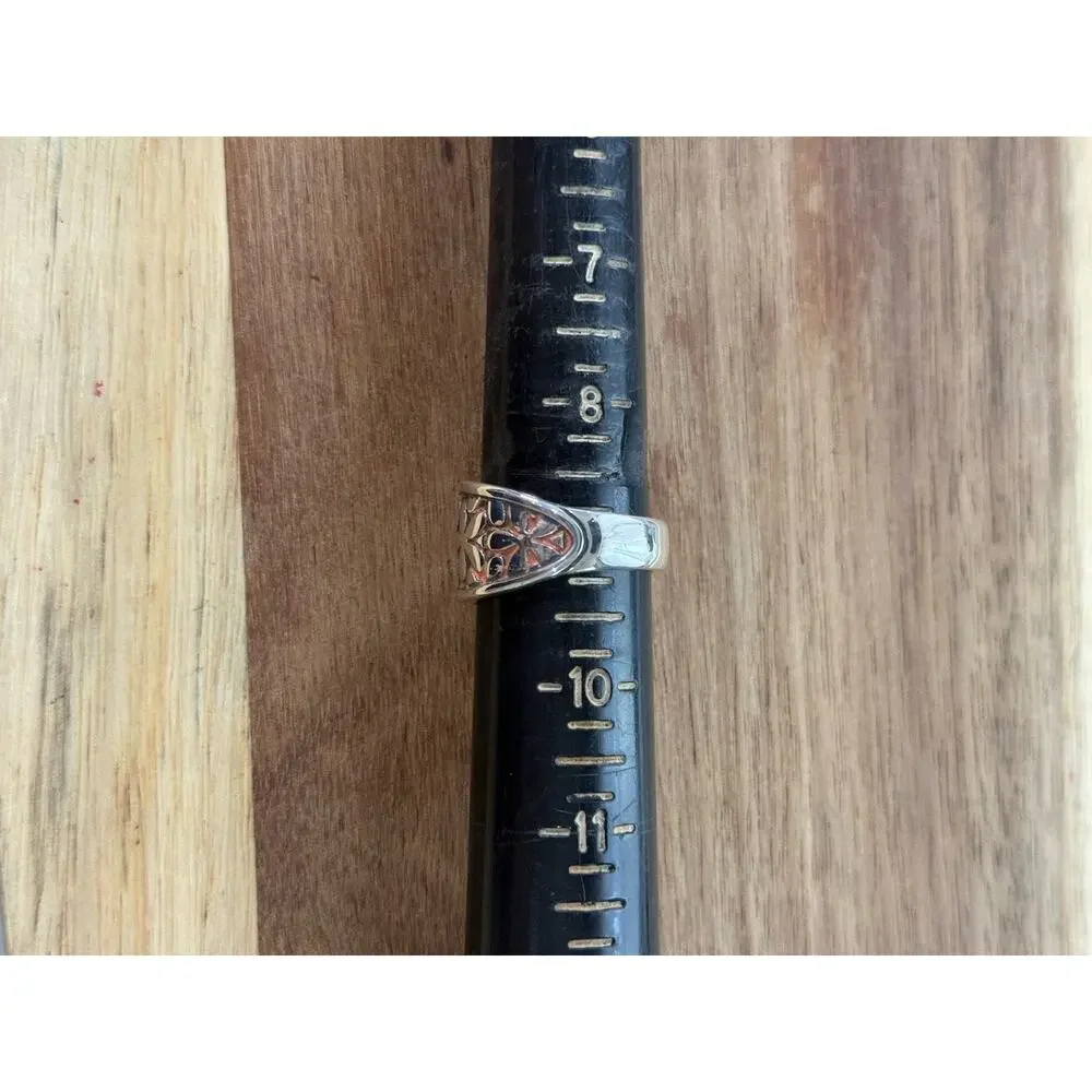 James Avery Retired Silver Spring Blossom Enamel Ring Size 9